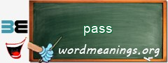 WordMeaning blackboard for pass